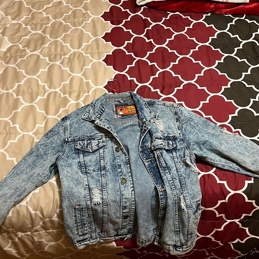 Rolling Paper Ripped Denim Jacket